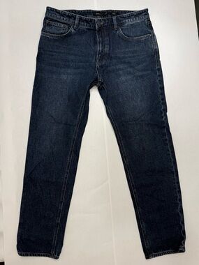 Massimo Dutti Men's Dark Indigo Straight Jeans